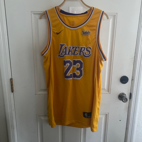 Lebron James Lakers Nike Wish Sponsor NBA Jersey Sz 54 - Picture 2 of 7